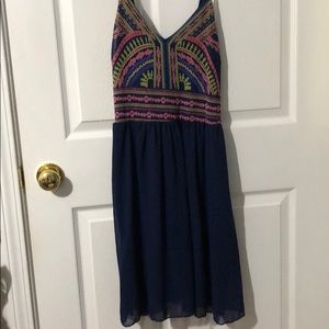 Dark blue strap dress